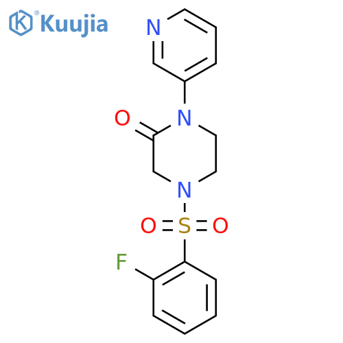 4-(2-Fluorobenzenesulfonyl)-1-(pyridin-3-yl)piperazin-2-one structure