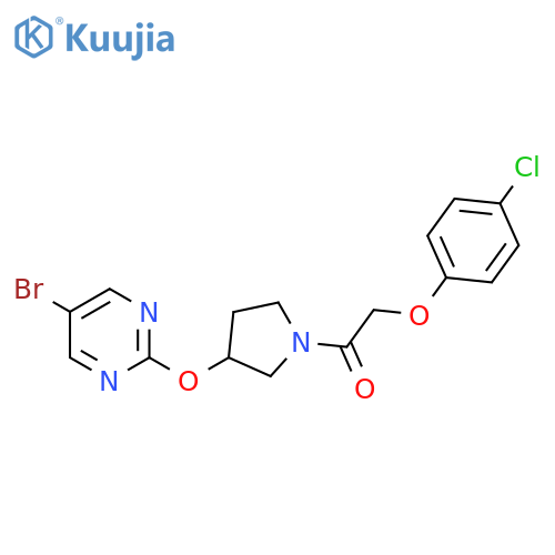 1-{3-[(5-Bromopyrimidin-2-yl)oxy]pyrrolidin-1-yl}-2-(4-chlorophenoxy)ethan-1-one structure