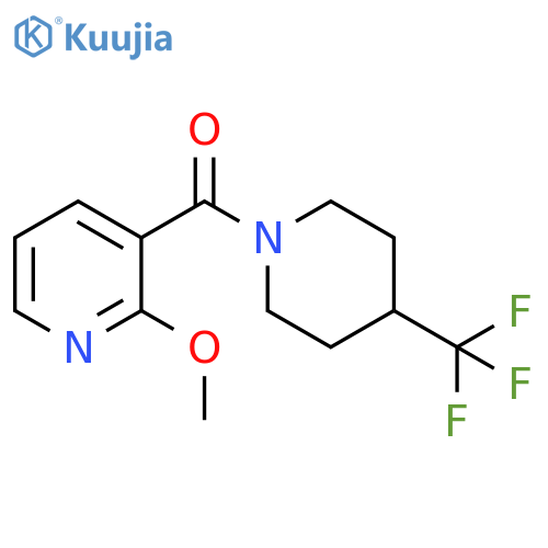 2-methoxy-3-[4-(trifluoromethyl)piperidine-1-carbonyl]pyridine structure