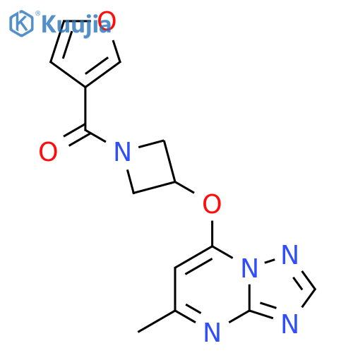 1-(Furan-3-carbonyl)-3-({5-methyl-[1,2,4]triazolo[1,5-a]pyrimidin-7-yl}oxy)azetidine structure