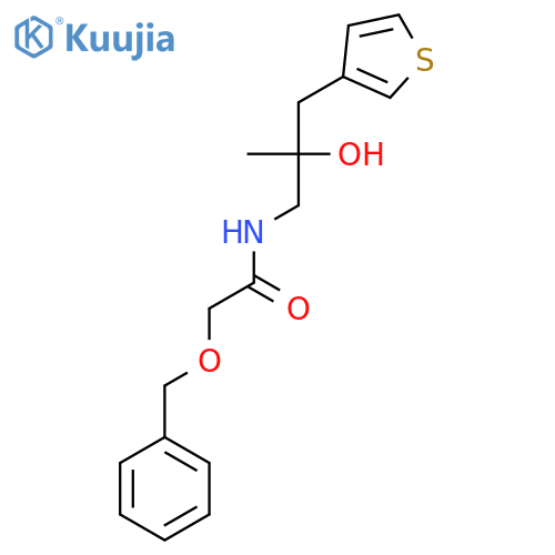 2-(benzyloxy)-N-{2-hydroxy-2-[(thiophen-3-yl)methyl]propyl}acetamide structure