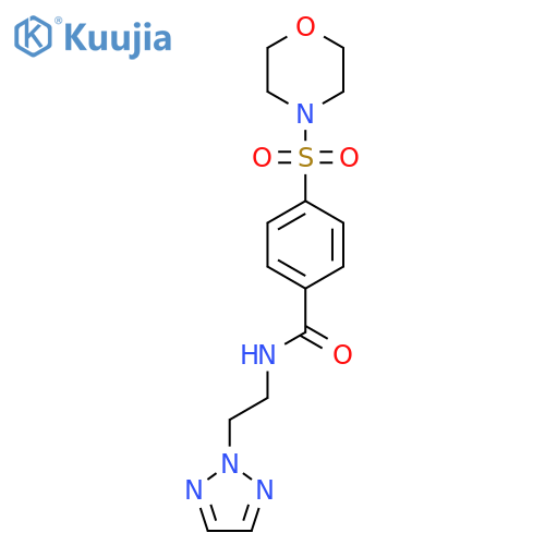 4-(morpholine-4-sulfonyl)-N-2-(2H-1,2,3-triazol-2-yl)ethylbenzamide structure