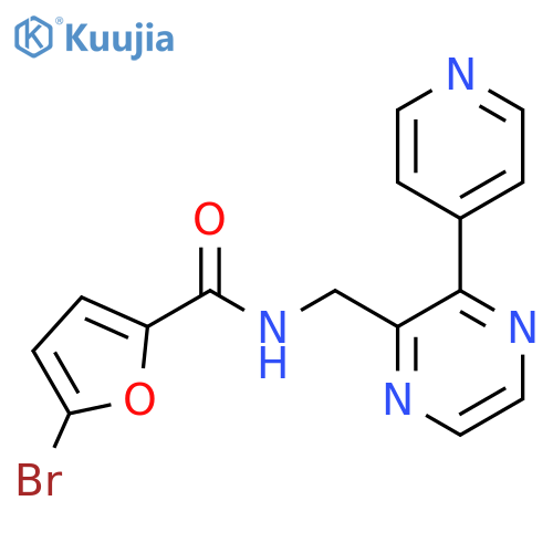 5-bromo-N-{[3-(pyridin-4-yl)pyrazin-2-yl]methyl}furan-2-carboxamide structure
