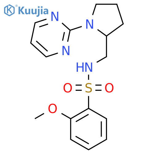 2-methoxy-N-{[1-(pyrimidin-2-yl)pyrrolidin-2-yl]methyl}benzene-1-sulfonamide structure