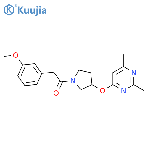 1-{3-(2,6-dimethylpyrimidin-4-yl)oxypyrrolidin-1-yl}-2-(3-methoxyphenyl)ethan-1-one structure