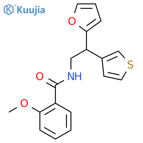 N-[2-(furan-2-yl)-2-(thiophen-3-yl)ethyl]-2-methoxybenzamide structure
