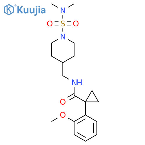 N-{1-(dimethylsulfamoyl)piperidin-4-ylmethyl}-1-(2-methoxyphenyl)cyclopropane-1-carboxamide structure