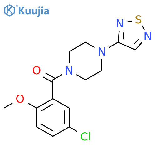 1-(5-chloro-2-methoxybenzoyl)-4-(1,2,5-thiadiazol-3-yl)piperazine structure