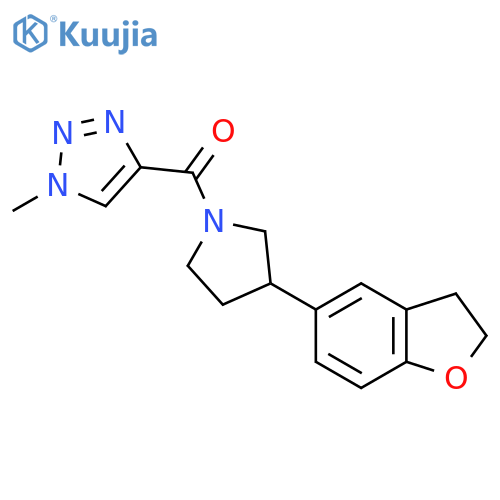 4-3-(2,3-dihydro-1-benzofuran-5-yl)pyrrolidine-1-carbonyl-1-methyl-1H-1,2,3-triazole structure