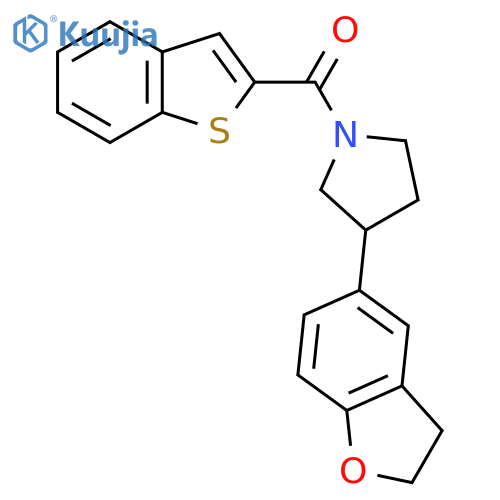 1-(1-benzothiophene-2-carbonyl)-3-(2,3-dihydro-1-benzofuran-5-yl)pyrrolidine structure