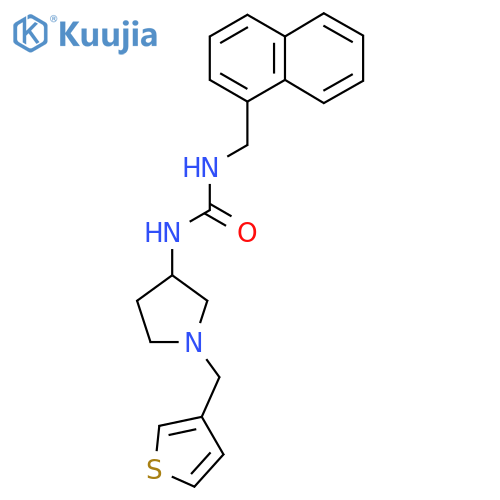 1-[(Naphthalen-1-yl)methyl]-3-{1-[(thiophen-3-yl)methyl]pyrrolidin-3-yl}urea structure