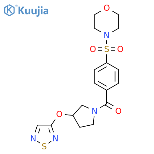 4-{4-[3-(1,2,5-Thiadiazol-3-yloxy)pyrrolidine-1-carbonyl]benzenesulfonyl}morpholine structure