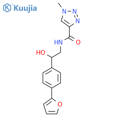 N-{2-4-(furan-2-yl)phenyl-2-hydroxyethyl}-1-methyl-1H-1,2,3-triazole-4-carboxamide structure