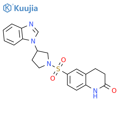 6-{[3-(1H-1,3-benzodiazol-1-yl)pyrrolidin-1-yl]sulfonyl}-1,2,3,4-tetrahydroquinolin-2-one structure