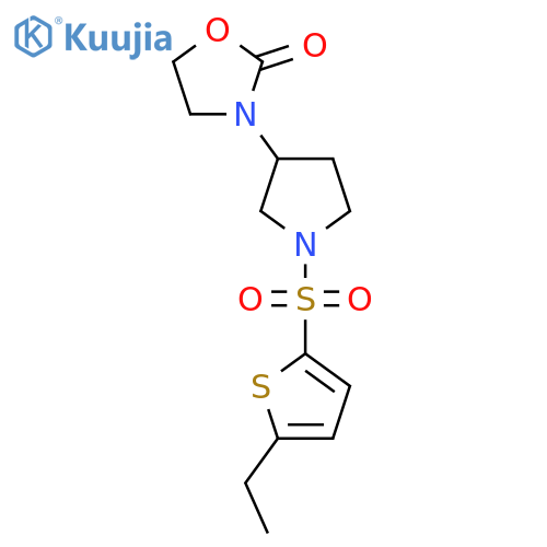 3-{1-[(5-Ethylthiophen-2-yl)sulfonyl]pyrrolidin-3-yl}-1,3-oxazolidin-2-one structure