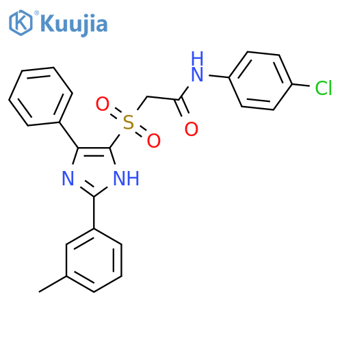 N-(4-chlorophenyl)-2-{2-(3-methylphenyl)-5-phenyl-1H-imidazol-4-ylsulfonyl}acetamide structure