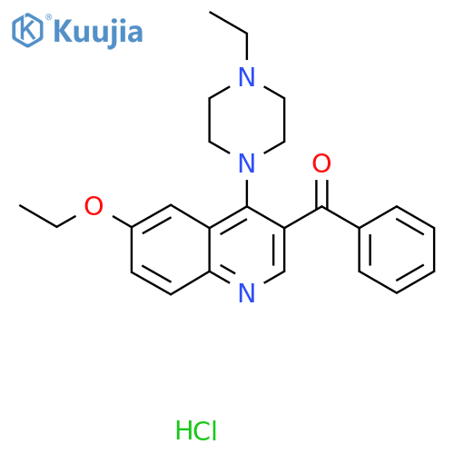 3-benzoyl-6-ethoxy-4-(4-ethylpiperazin-1-yl)quinoline hydrochloride structure