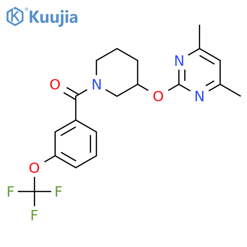 4,6-dimethyl-2-({1-[3-(trifluoromethoxy)benzoyl]piperidin-3-yl}oxy)pyrimidine structure