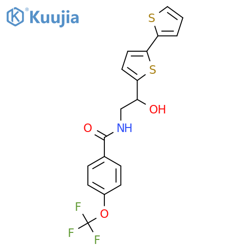 N-(2-{2,2'-bithiophene-5-yl}-2-hydroxyethyl)-4-(trifluoromethoxy)benzamide structure