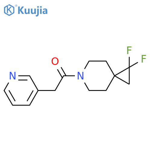 1-{1,1-difluoro-6-azaspiro2.5octan-6-yl}-2-(pyridin-3-yl)ethan-1-one structure