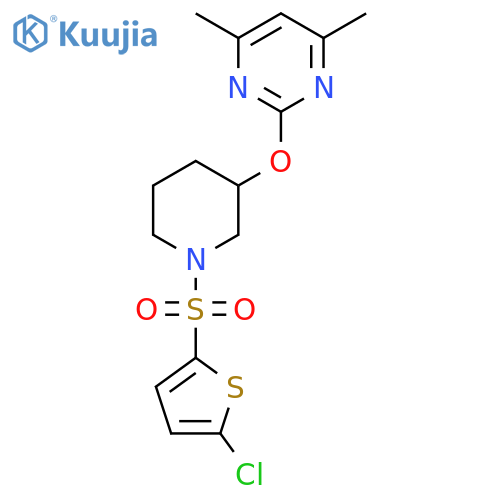 2-({1-[(5-chlorothiophen-2-yl)sulfonyl]piperidin-3-yl}oxy)-4,6-dimethylpyrimidine structure