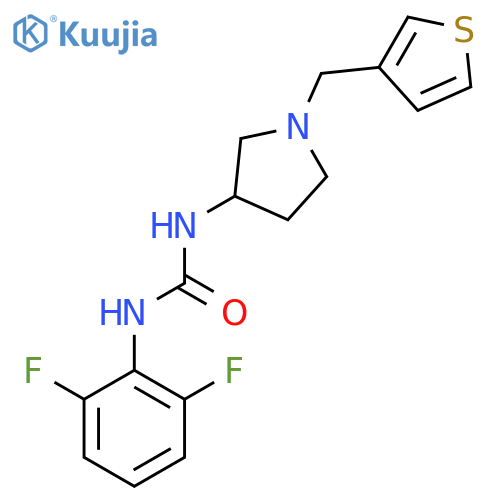 1-(2,6-Difluorophenyl)-3-{1-[(thiophen-3-yl)methyl]pyrrolidin-3-yl}urea structure