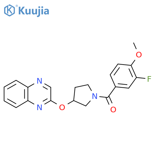 2-{[1-(3-Fluoro-4-methoxybenzoyl)pyrrolidin-3-yl]oxy}quinoxaline structure