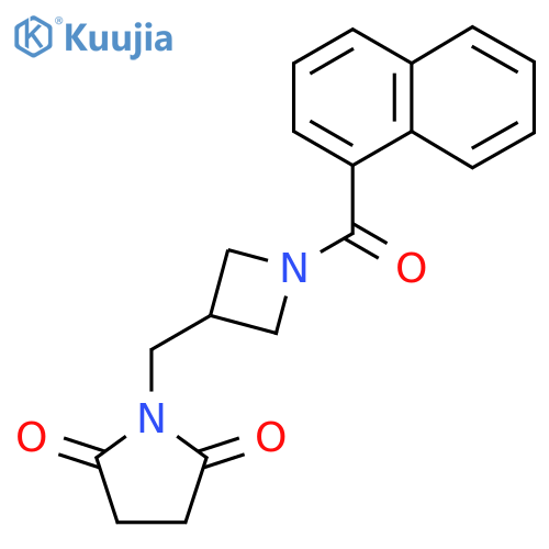 1-{1-(naphthalene-1-carbonyl)azetidin-3-ylmethyl}pyrrolidine-2,5-dione structure