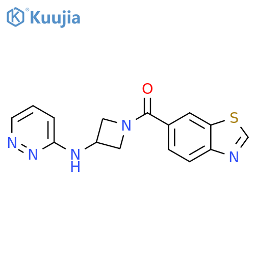 N-1-(1,3-benzothiazole-6-carbonyl)azetidin-3-ylpyridazin-3-amine structure