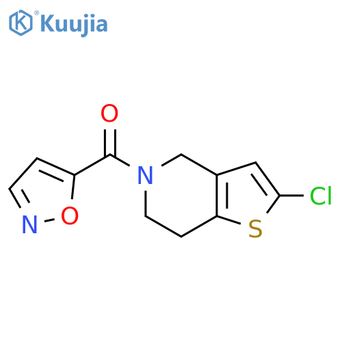 5-{2-chloro-4H,5H,6H,7H-thieno3,2-cpyridine-5-carbonyl}-1,2-oxazole structure