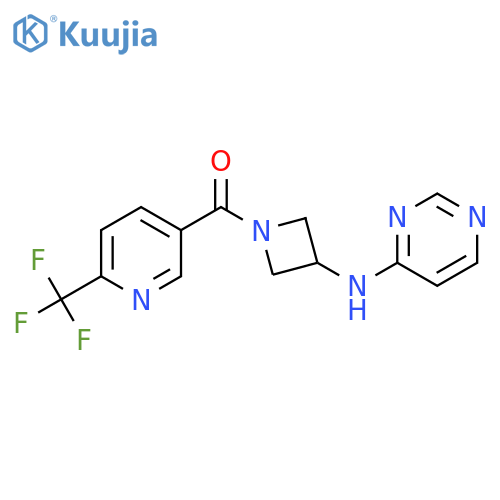 N-{1-6-(trifluoromethyl)pyridine-3-carbonylazetidin-3-yl}pyrimidin-4-amine structure