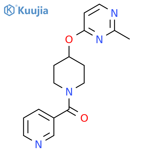 2-methyl-4-{1-(pyridine-3-carbonyl)piperidin-4-yloxy}pyrimidine structure
