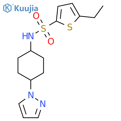 5-ethyl-N-[4-(1H-pyrazol-1-yl)cyclohexyl]thiophene-2-sulfonamide structure