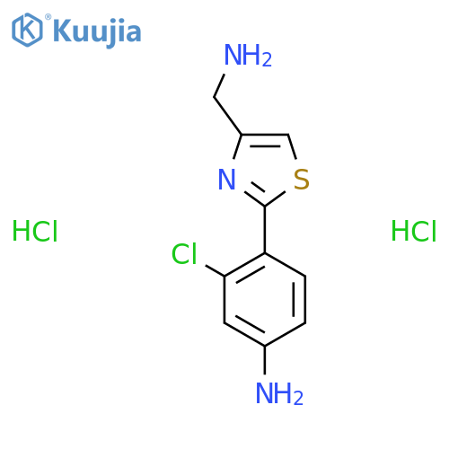 4-[4-(Aminomethyl)-1,3-thiazol-2-yl]-3-chloroaniline dihydrochloride structure
