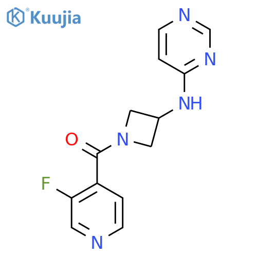 N-1-(3-fluoropyridine-4-carbonyl)azetidin-3-ylpyrimidin-4-amine structure