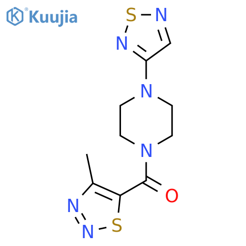 1-(4-Methyl-1,2,3-thiadiazole-5-carbonyl)-4-(1,2,5-thiadiazol-3-yl)piperazine structure