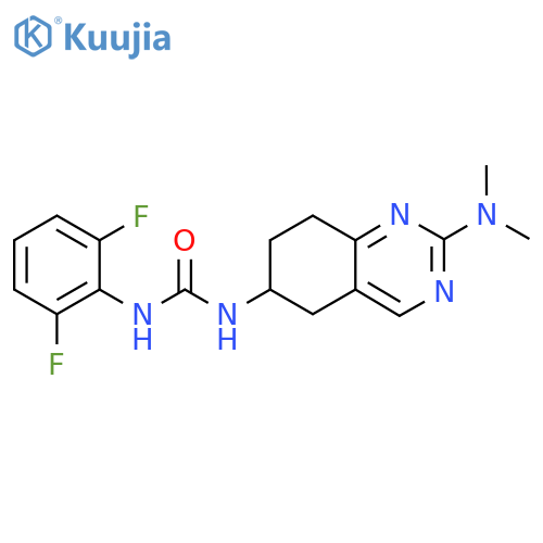 1-(2,6-Difluorophenyl)-3-[2-(dimethylamino)-5,6,7,8-tetrahydroquinazolin-6-yl]urea structure