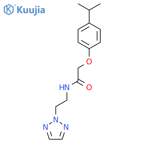 2-4-(propan-2-yl)phenoxy-N-2-(2H-1,2,3-triazol-2-yl)ethylacetamide structure