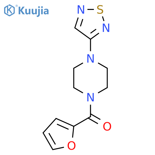 1-(furan-2-carbonyl)-4-(1,2,5-thiadiazol-3-yl)piperazine structure