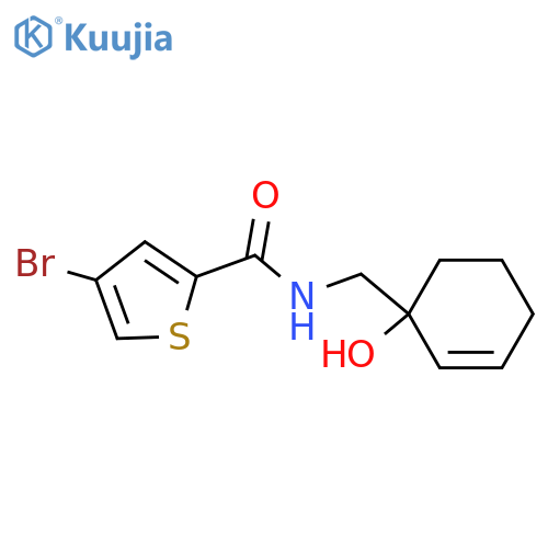 4-bromo-N-[(1-hydroxycyclohex-2-en-1-yl)methyl]thiophene-2-carboxamide structure