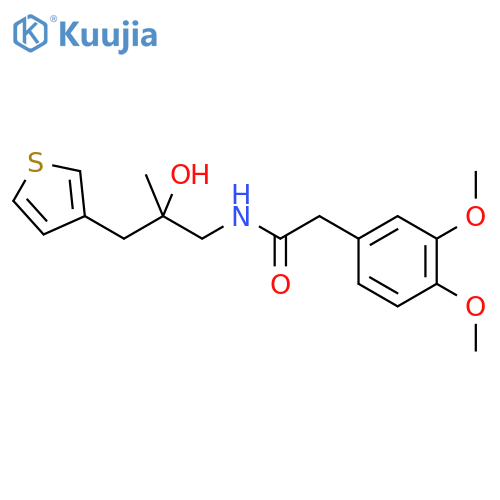 2-(3,4-dimethoxyphenyl)-N-{2-hydroxy-2-[(thiophen-3-yl)methyl]propyl}acetamide structure