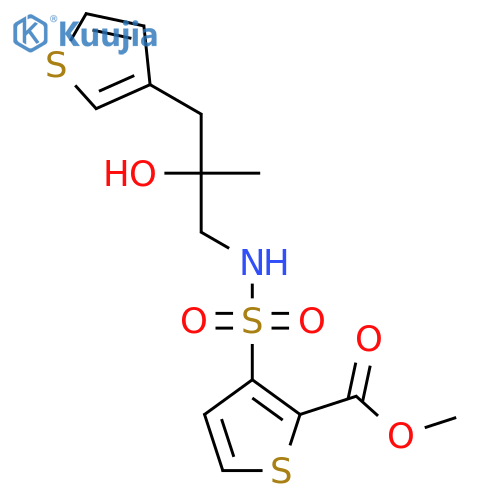 Methyl 3-{[2-hydroxy-2-methyl-3-(thiophen-3-yl)propyl]sulfamoyl}thiophene-2-carboxylate structure