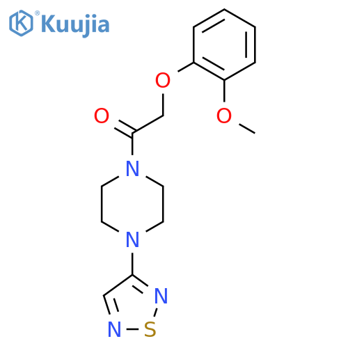 2-(2-methoxyphenoxy)-1-4-(1,2,5-thiadiazol-3-yl)piperazin-1-ylethan-1-one structure