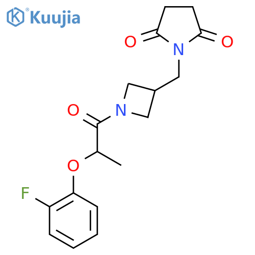1-({1-2-(2-fluorophenoxy)propanoylazetidin-3-yl}methyl)pyrrolidine-2,5-dione structure