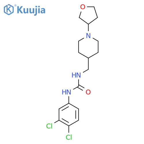3-(3,4-dichlorophenyl)-1-{1-(oxolan-3-yl)piperidin-4-ylmethyl}urea structure