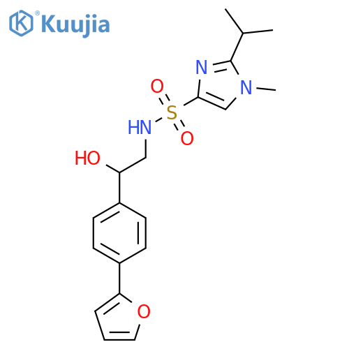 N-{2-4-(furan-2-yl)phenyl-2-hydroxyethyl}-1-methyl-2-(propan-2-yl)-1H-imidazole-4-sulfonamide structure