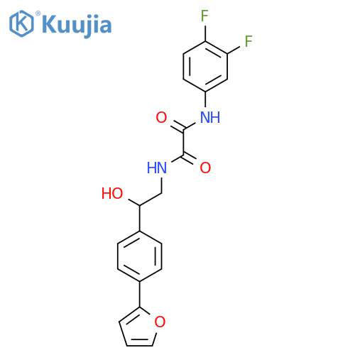 N-(3,4-difluorophenyl)-N'-{2-4-(furan-2-yl)phenyl-2-hydroxyethyl}ethanediamide structure
