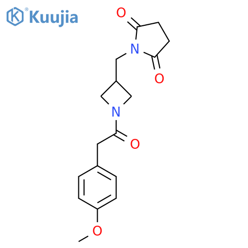 1-({1-2-(4-methoxyphenyl)acetylazetidin-3-yl}methyl)pyrrolidine-2,5-dione structure