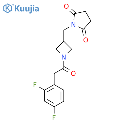 1-({1-2-(2,4-difluorophenyl)acetylazetidin-3-yl}methyl)pyrrolidine-2,5-dione structure