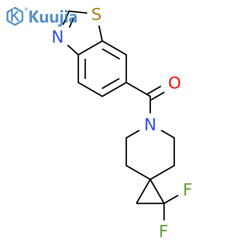 6-{1,1-difluoro-6-azaspiro2.5octane-6-carbonyl}-1,3-benzothiazole structure
